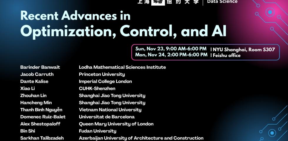 Recent Advances in Optimization, Control, and AI